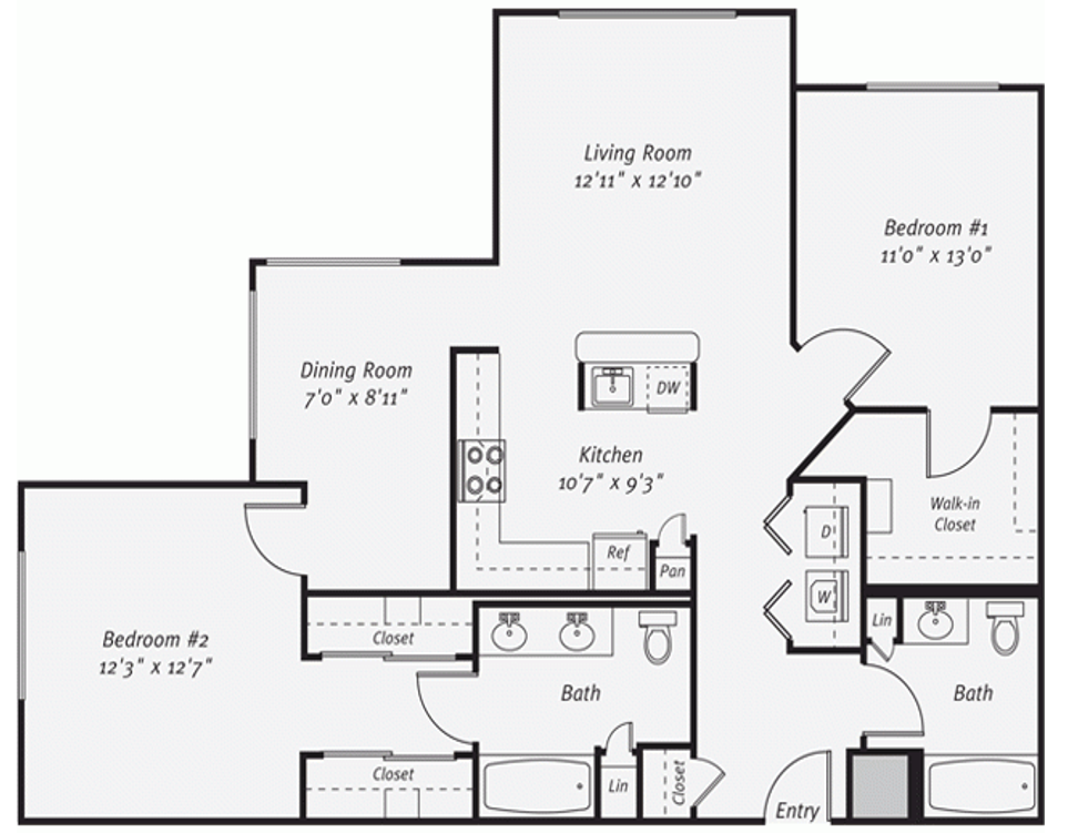 Salix Juanita Village_Kirkland WA_Floor Plan_Three Bedroom Townhouse Salix Juanita Village_Kirkland WA_Floor Plan_Three Bedroom Townhouse
